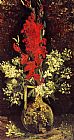 Vase Wall Art - Vase with Gladioli and Carnations